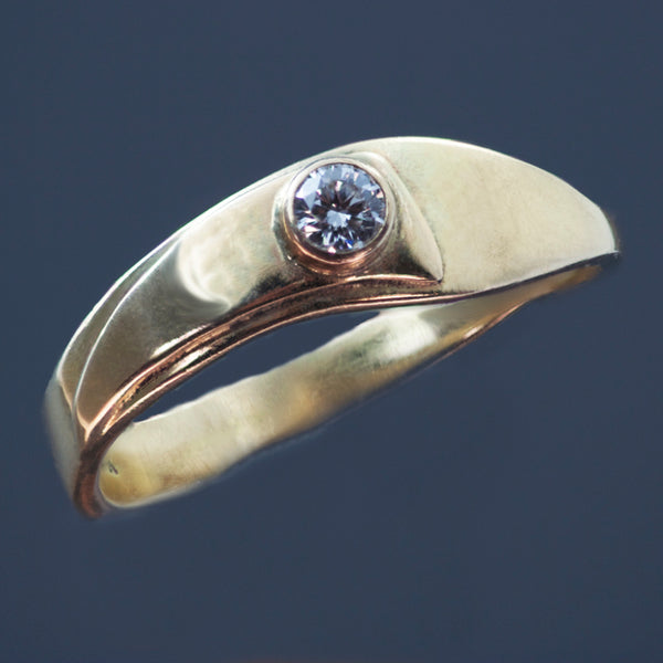 Silver Gold Ring, garnet, citrine, yellow sapphire, amethyst / R193