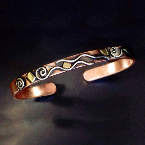 Copper Silver Bracelet 6mm / B06