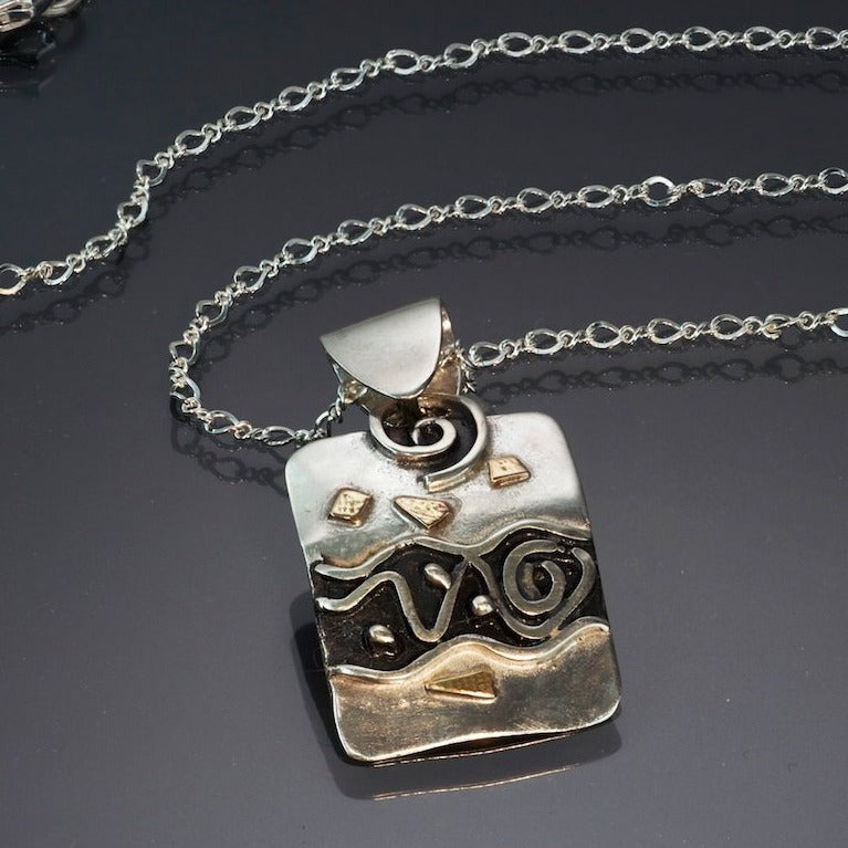 Twilight Zone Spiral Necklace - Swirling Hypnotic Vortex