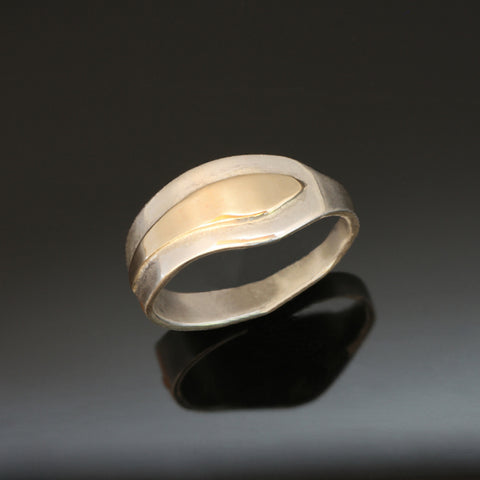 Wavy Ring Delicate Silver Gold / R193W