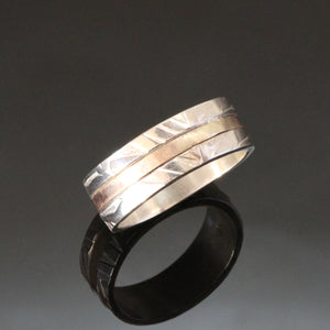 Silver Gold Ring Fern 8mm, 9mm, 10mm / R213